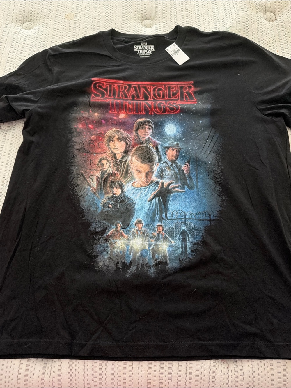 Netflix Stranger Things Black Graphic T-Shirt Size XL Original Television